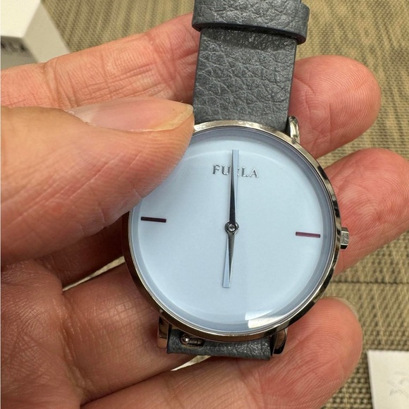 Furla Brown and Gray Watch Set with Leather Strap - Picture 5 of 14